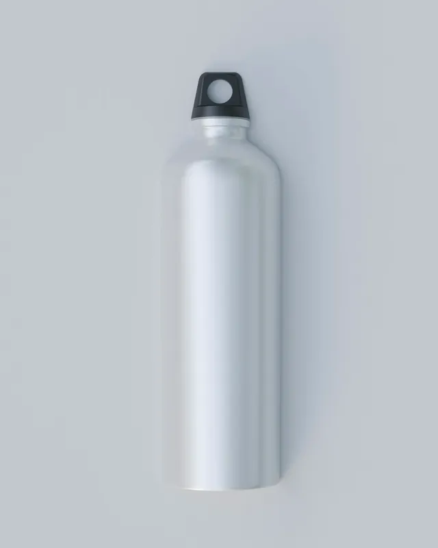 Botella de aluminio sin marcar