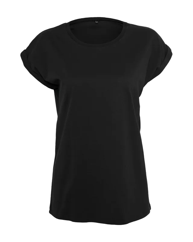 Camiseta de mujer con mangas vueltas sin marcar