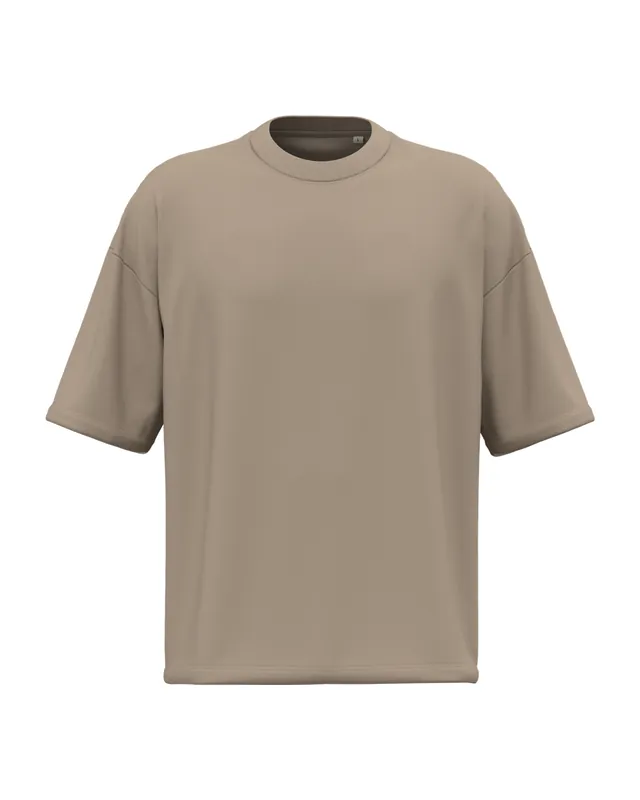 Camiseta oversize en color arena sin marcar