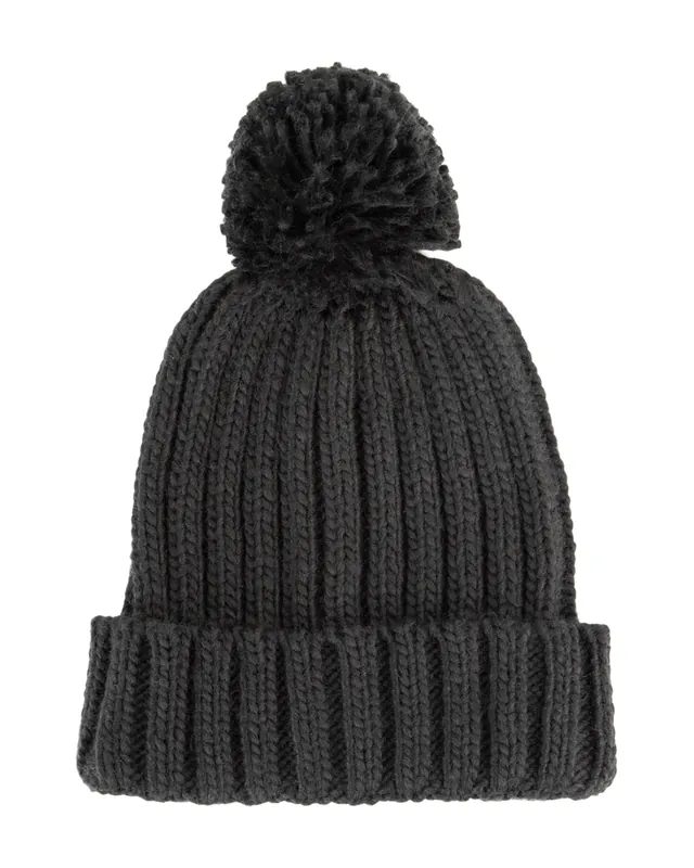 Gorro con pompón sin marcar