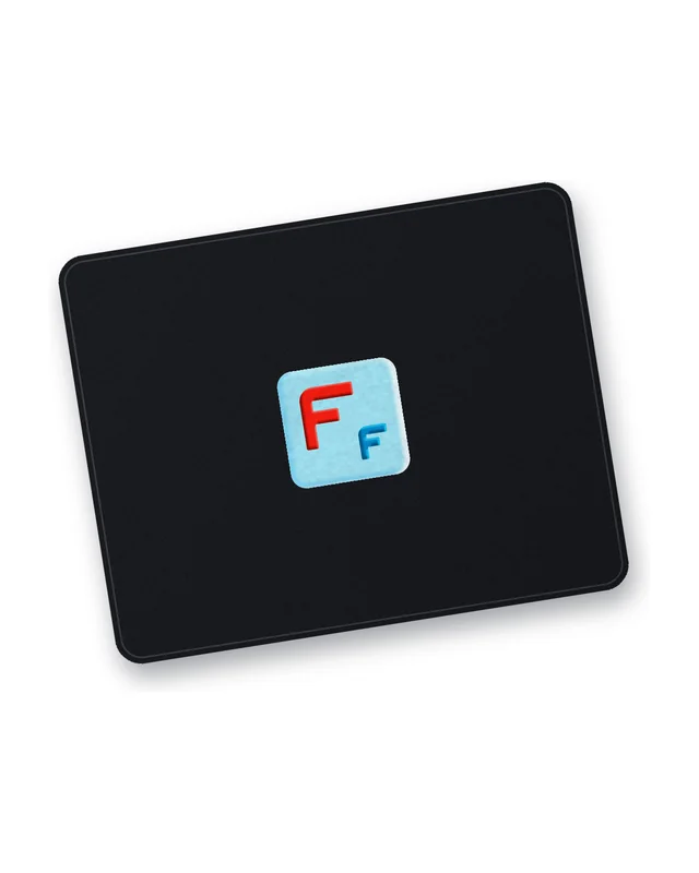 Alfombrilla de ratón con el logo de Fun Fashion. Sublimación a todo color (simulación)
